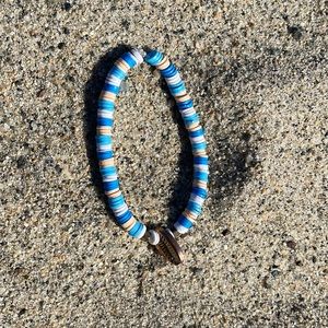 Bracelet “shell” Blue White and tan